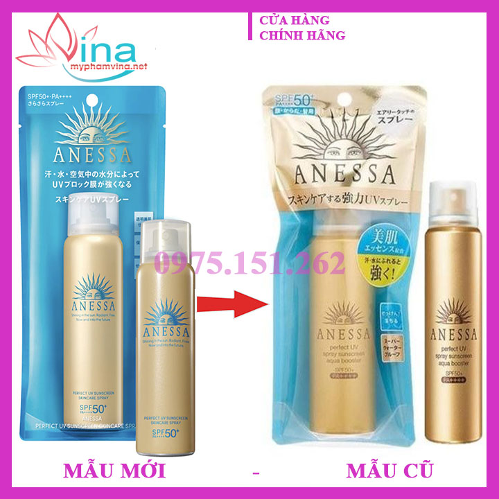 Xịt chống nắng Anessa Perfect UV Sunscreen Skincare Spray - SPF50+, PA++++ - 60g