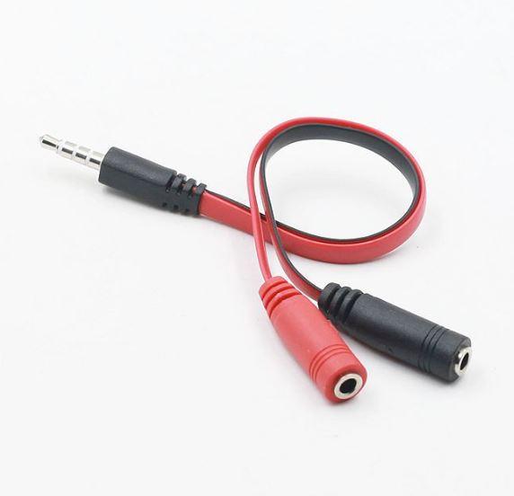 Cáp Chia 2 Cổng Tai Nghe 3.5 mm Dùng Cho Điện Thoại - Giắc Chuyển Tai Nghe 2 Chân Thành 1