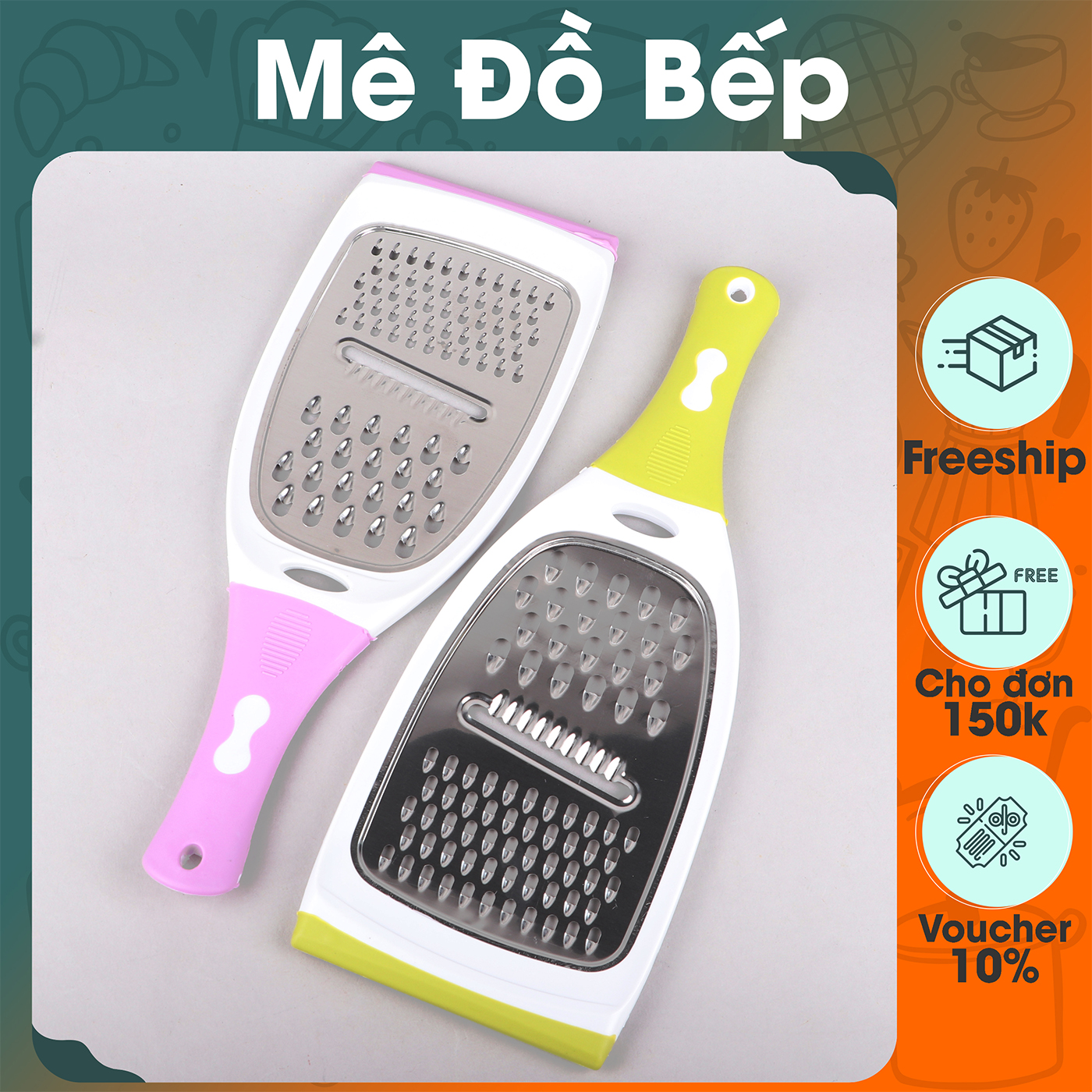 Dụng cụ bào rau củ 3 kiểu inox Bam House có tay cầm cao su siêu bén cao cấp BTC06 - Gia dụng bếp