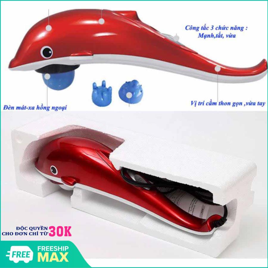 Máy massage, máy massage cầm tay cá heo - máy matxa cá heo DOLPHIN JB-4002B, máy massage cầm tay, massage toàn thân - Hỗ trợ đổi trả 7 ngày