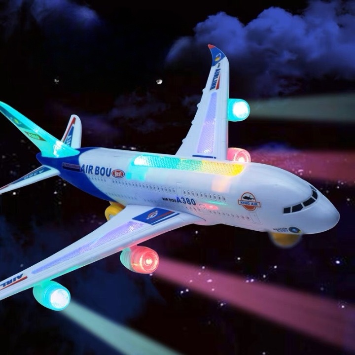 Xe Đồ Chơi Mô Hình, Xe Mô Hình Máy Bay A380 Airbus Chạy Pin Có Đèn Led Và
