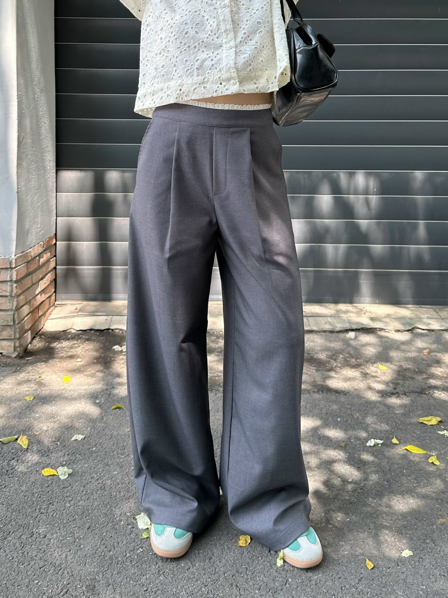 KIDO - Quần tây ống rộng lưng phối ren TRISCY PANTS