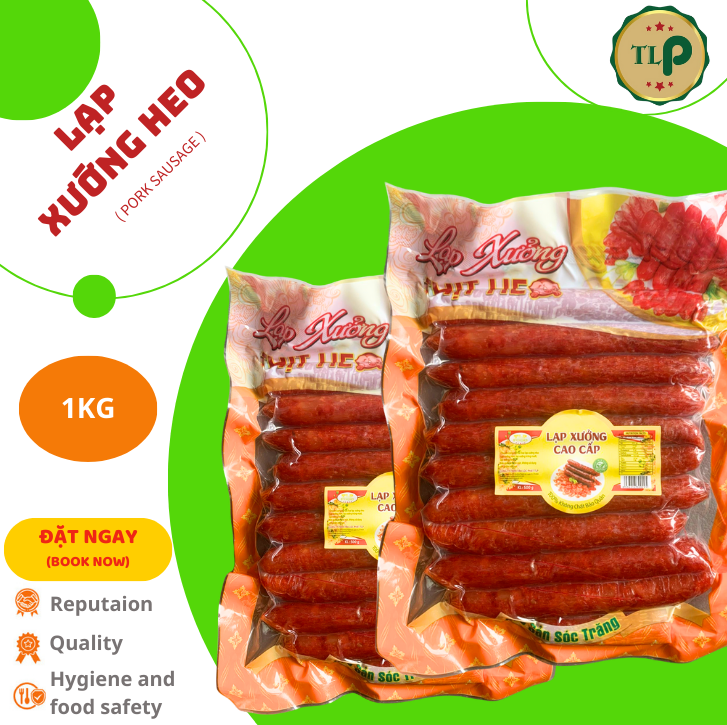 Lạp xưởng heo tân lộc phát 1kg - combo 2 bịch 500g