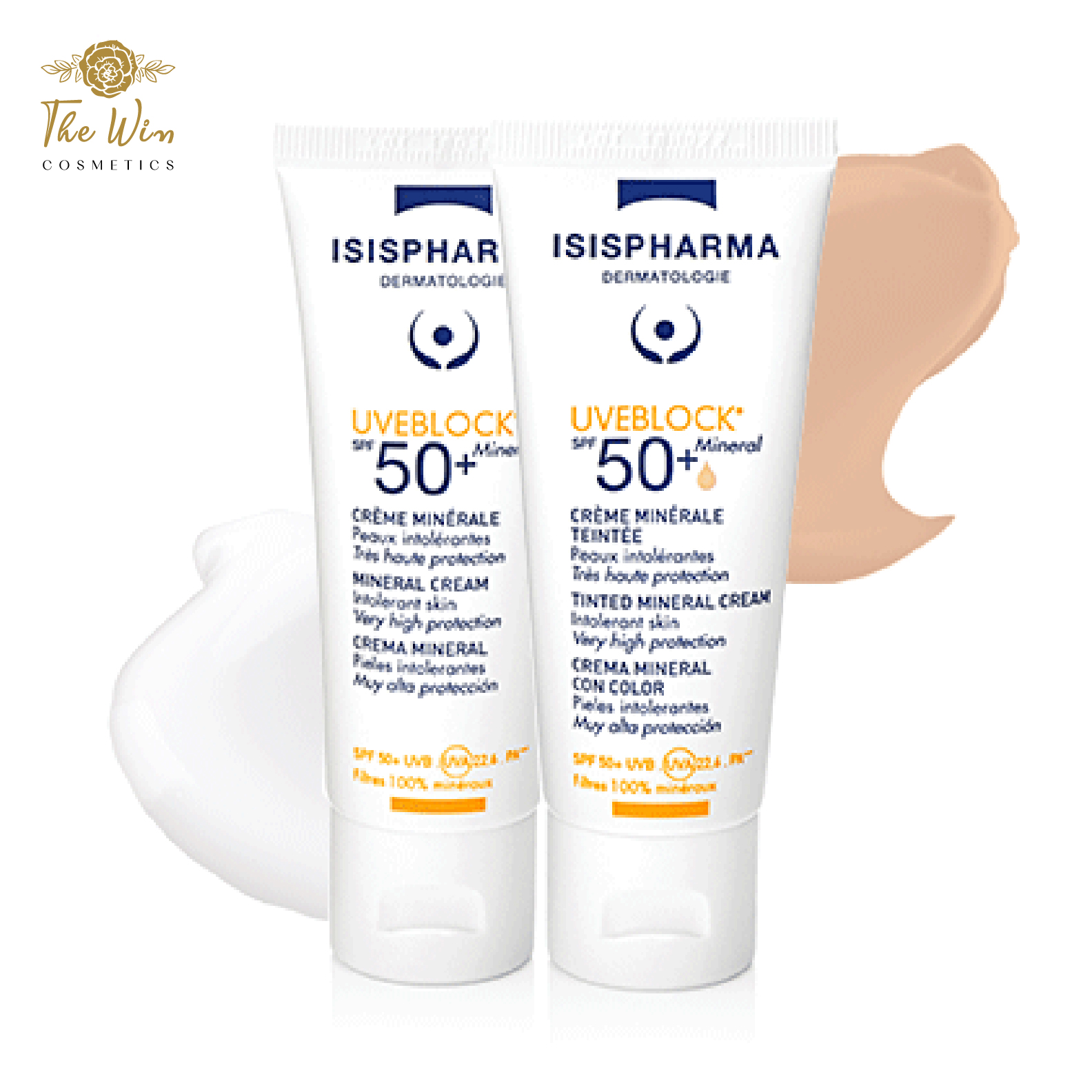 [FREESHIP MAX] Kem chống nắng không màu cho da thường UVEBLOCK  SPF50 Mineral Cream - ISIS Pharma 40ml