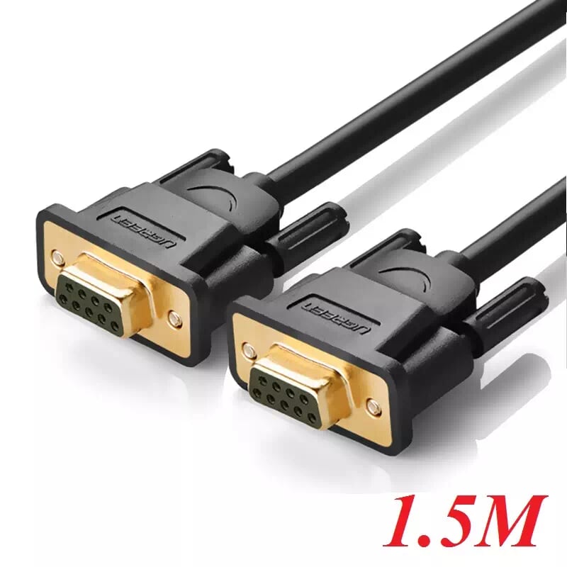Ugreen 20149 1.5m màu đen cáp tín hiệu nối dài com rs232 2 đầu âm cao cấp db101