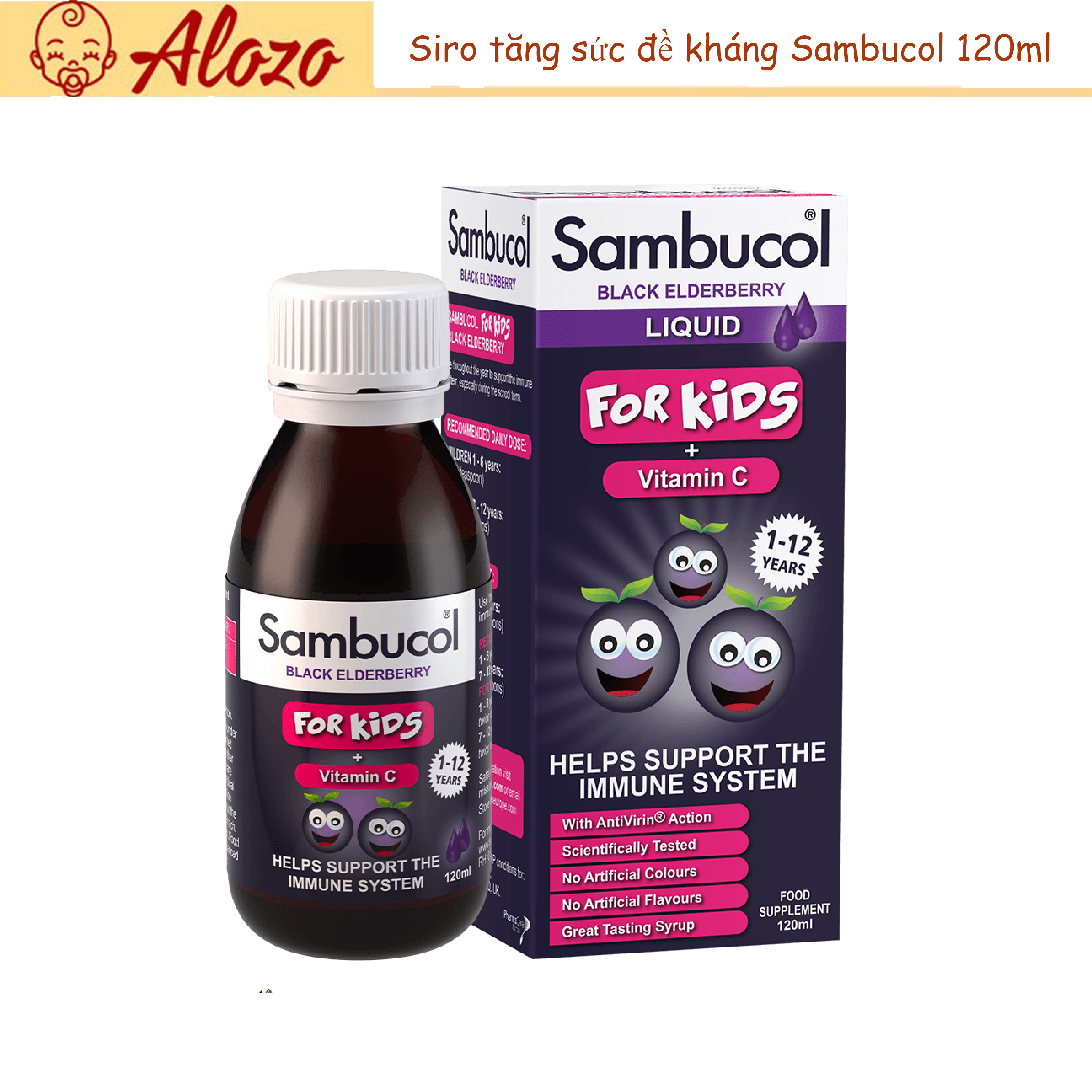 Siro Tăng Đề Kháng Sambucol Dành Cho Trẻ 120ml
