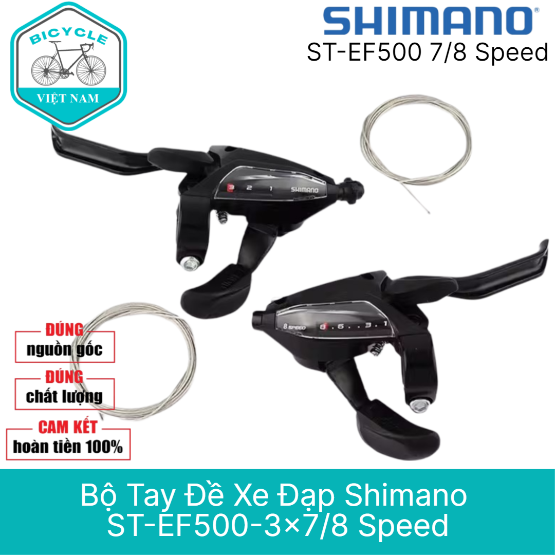 Cặp tay đề xe đạp shimano st-ef500-3x7/8 speed - hàng chính hãng