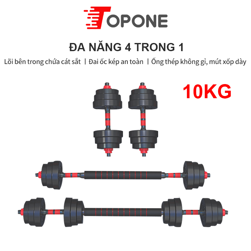 [HCM]Tạ tay tạ đẩy kết hợp 10KG bánh tạ tạ nam nữ tập gym tập thon tay dụng cụ gym đa năng