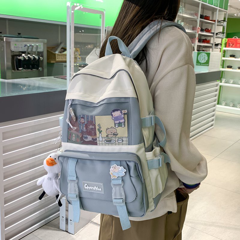 Balo ulzzang đi học học sinh, sinh viên Hàn Quốc cao cấp chống nước ( tặng kèm 5 stiker )