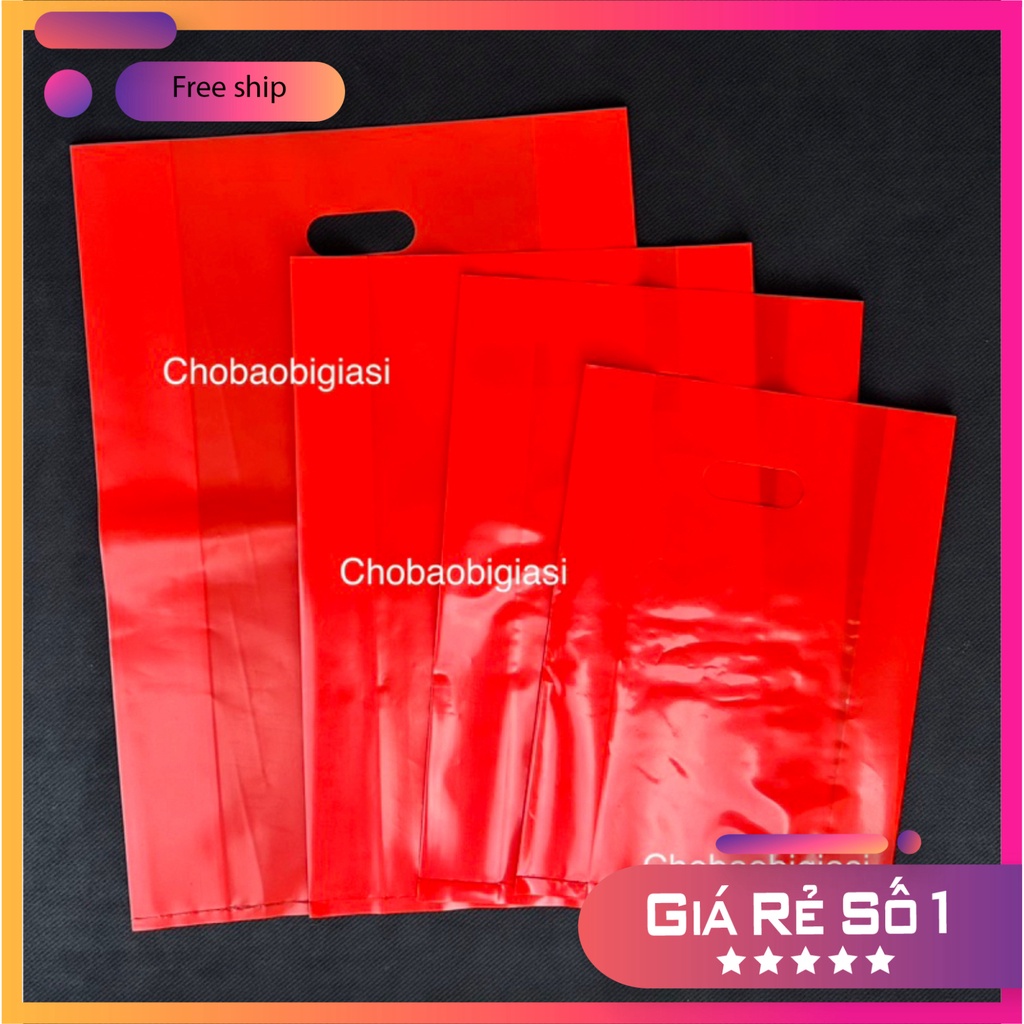 [Giá rẻ] {1kg/size} Túi PE xoài màu Đỏ hàng đẹp dày dặn, bóng dẻo dai, chắc chắn, chịu lực tốt......