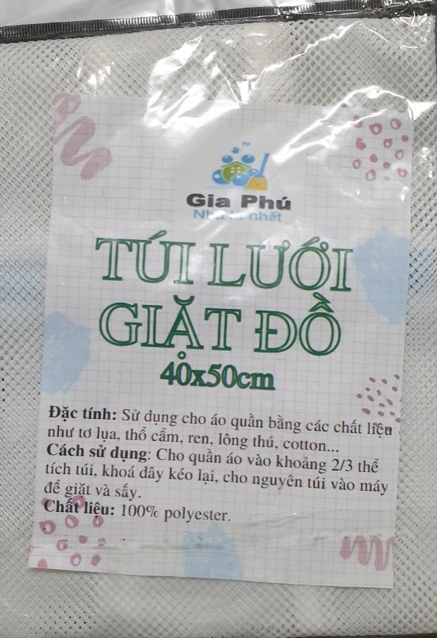 Túi lưới giặt quần áo túi lưới giặt đồ 40 x 50cm giúp bảo quản đồ giặt