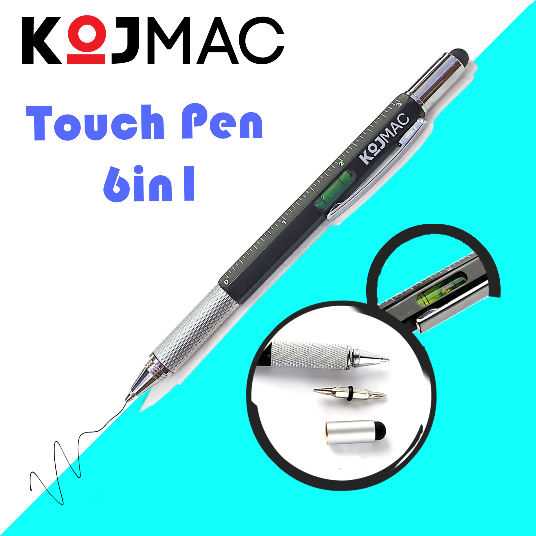 Bút cảm ứng đa năng 6 trong 1, Bút Cảm Ứng Điện Thoại, Máy Tính Bảng, iPad, Viết Cảm Ứng | Touch Pen Multifunction