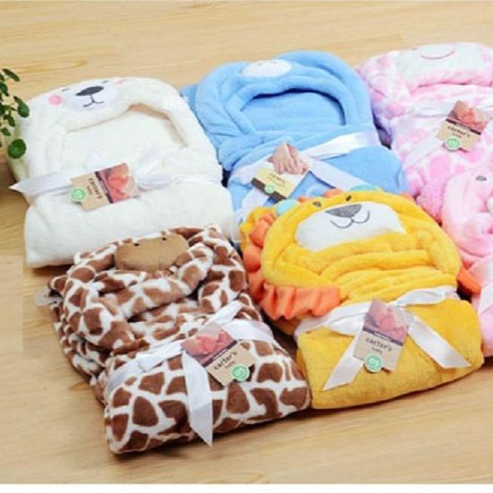 Khăn quấn ủ cho bé hình thú mẫu đẹp dễ thương, Khăn quấn vải bông mềm mại dễ chịu với làn da bé