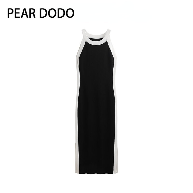 PEAR DODO Đầm Không Tay Xẻ Eo Gợi Cảm Hàn Quốc Cho Nữ#L0110