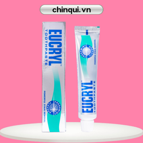 Kem đánh răng eucryl làm trắng răng hương bạc hà 50g tooth paste freshmint