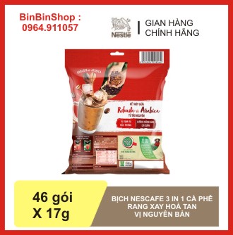 Cà phê Nescafe 3 in 1, Cà phê rang xay hoà tan bịch 782g - Nestle