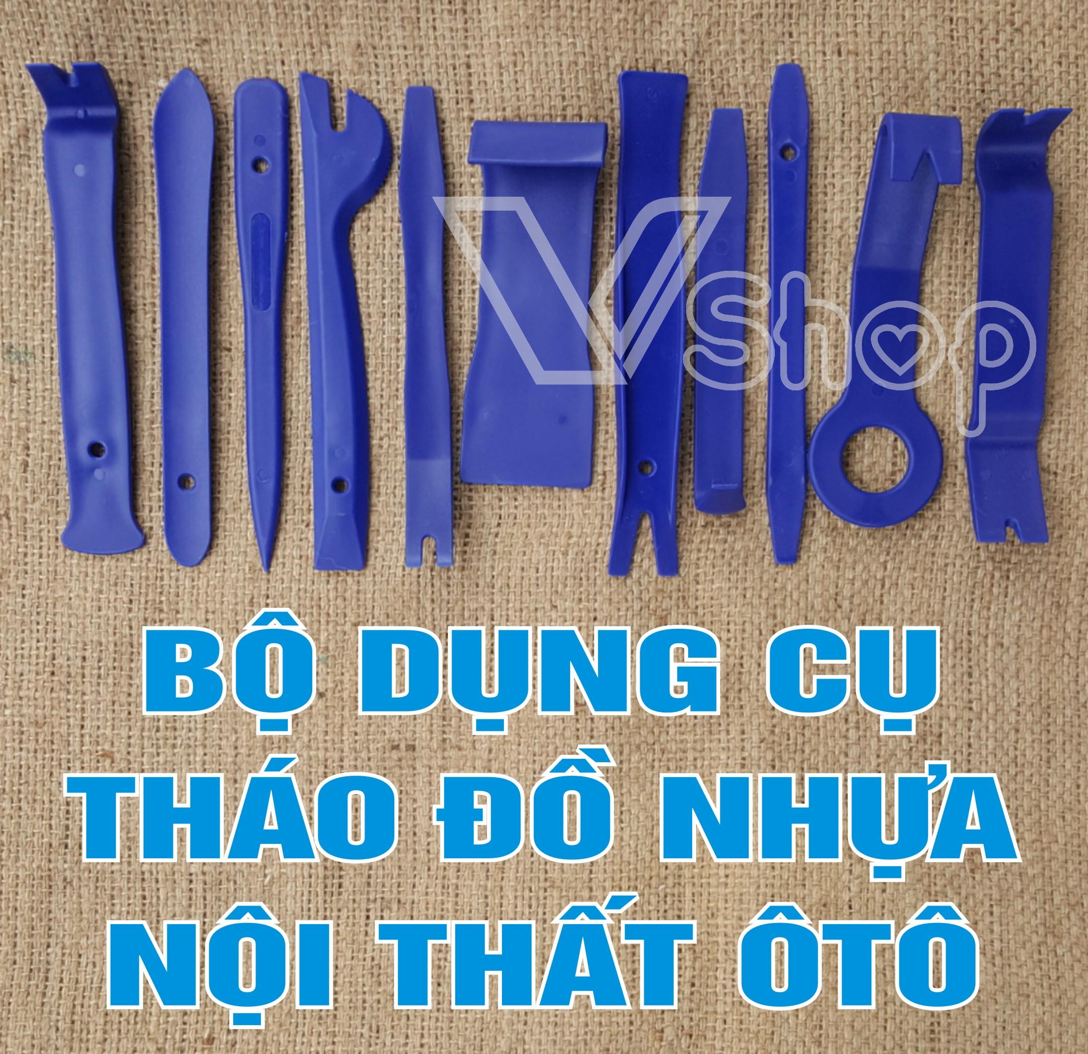 Bộ dụng cụ tháo, mở đồ nhựa nội thất ô tô, xe hơi, 11 món