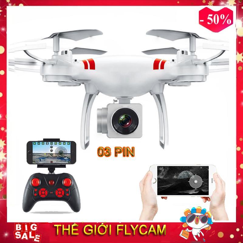 [Bộ 3 Pin] Máy bay Flycam KY101 Cao cấp, kết nối Wifi với điện thoại Có tay cầm điều khiển từ xa ,Flycam giá rẻ, máy bay điều khiển từ xa, máy bay chụp ảnh mini