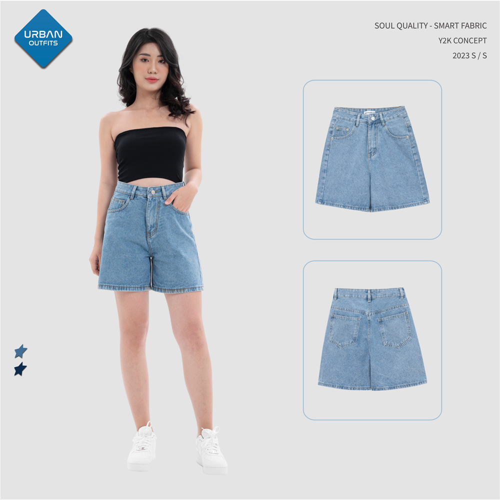 Quần short jean nữ lưng cao qsj001 urban outfits / esmée
