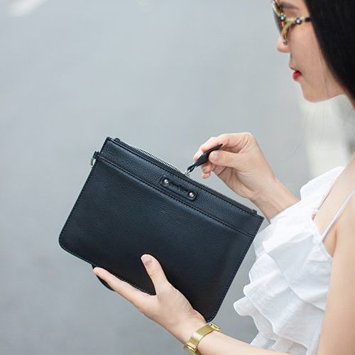 Ví nữ cầm tay cao cấp gianni conti italy - vp0069bla