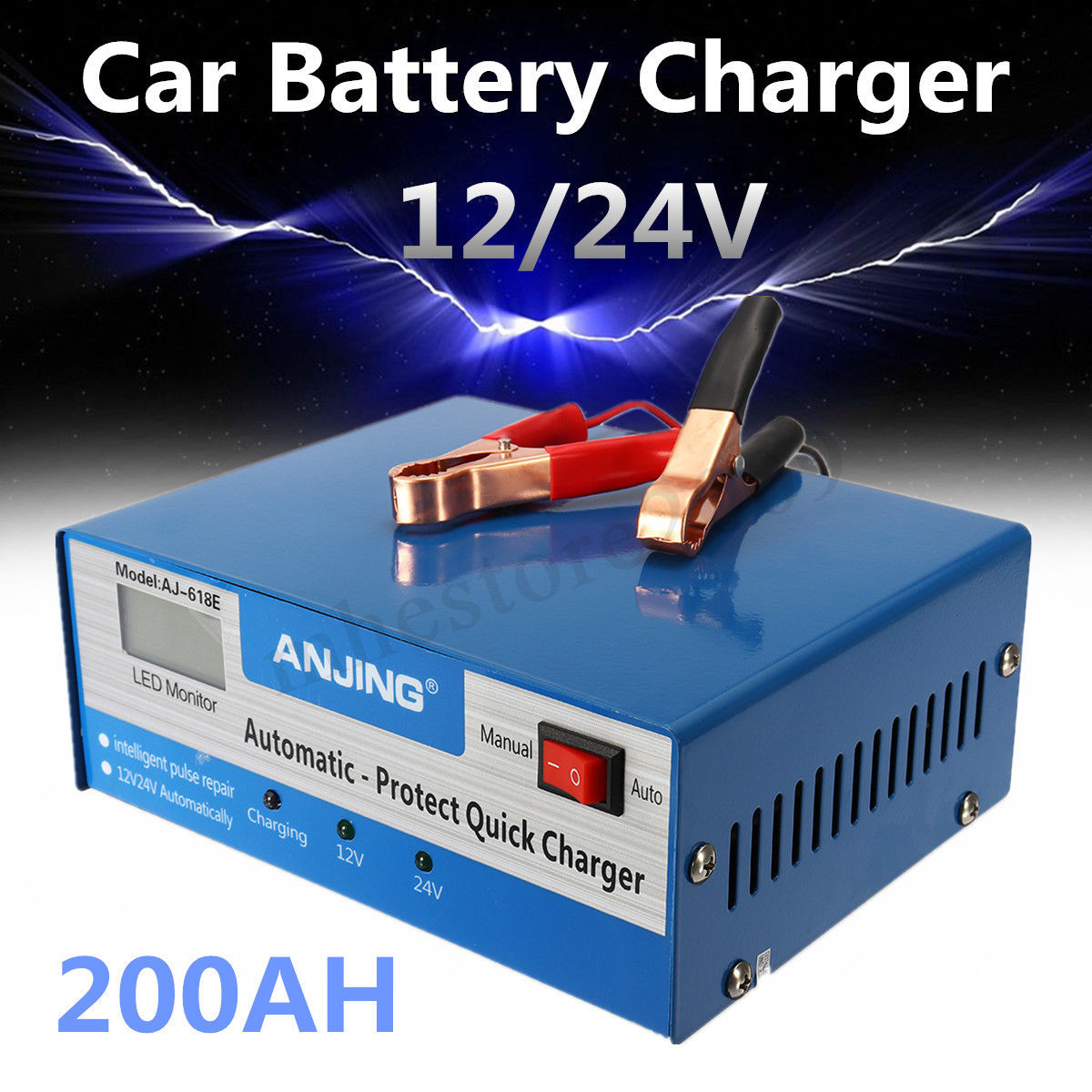 Siêu sạc acquy 12 - 24v 200ah - sạc có tạo xung khử sunfat - siêu sạc 618e