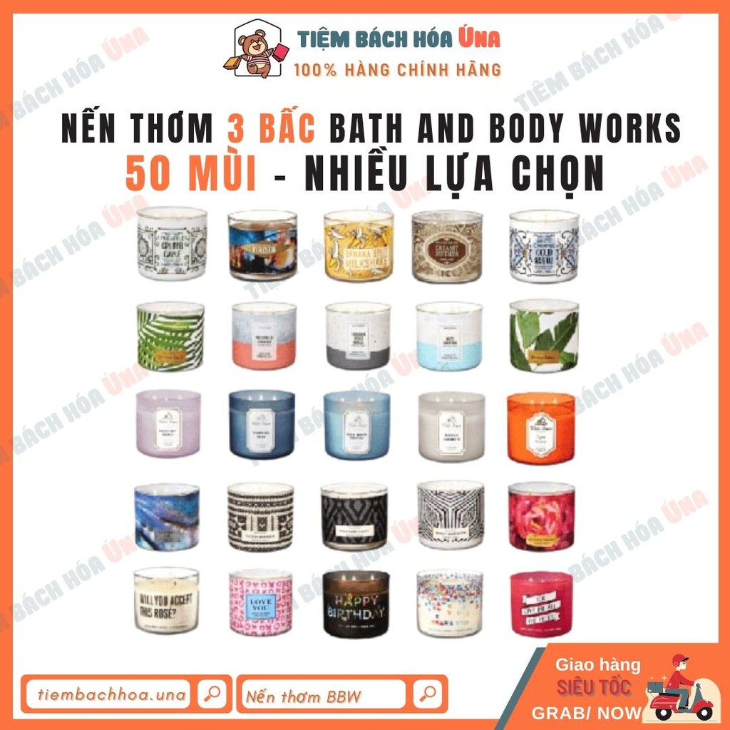 Nến thơm Bath and Body Works BBW Loại 3 bấc tiembachhoauna
