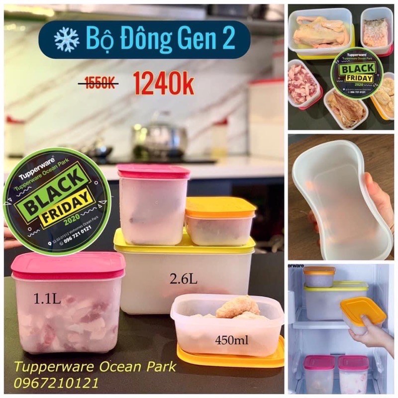 Tupperware Bộ Hộp Trữ Đông Freezermate Gen Ii Đông Dẻo