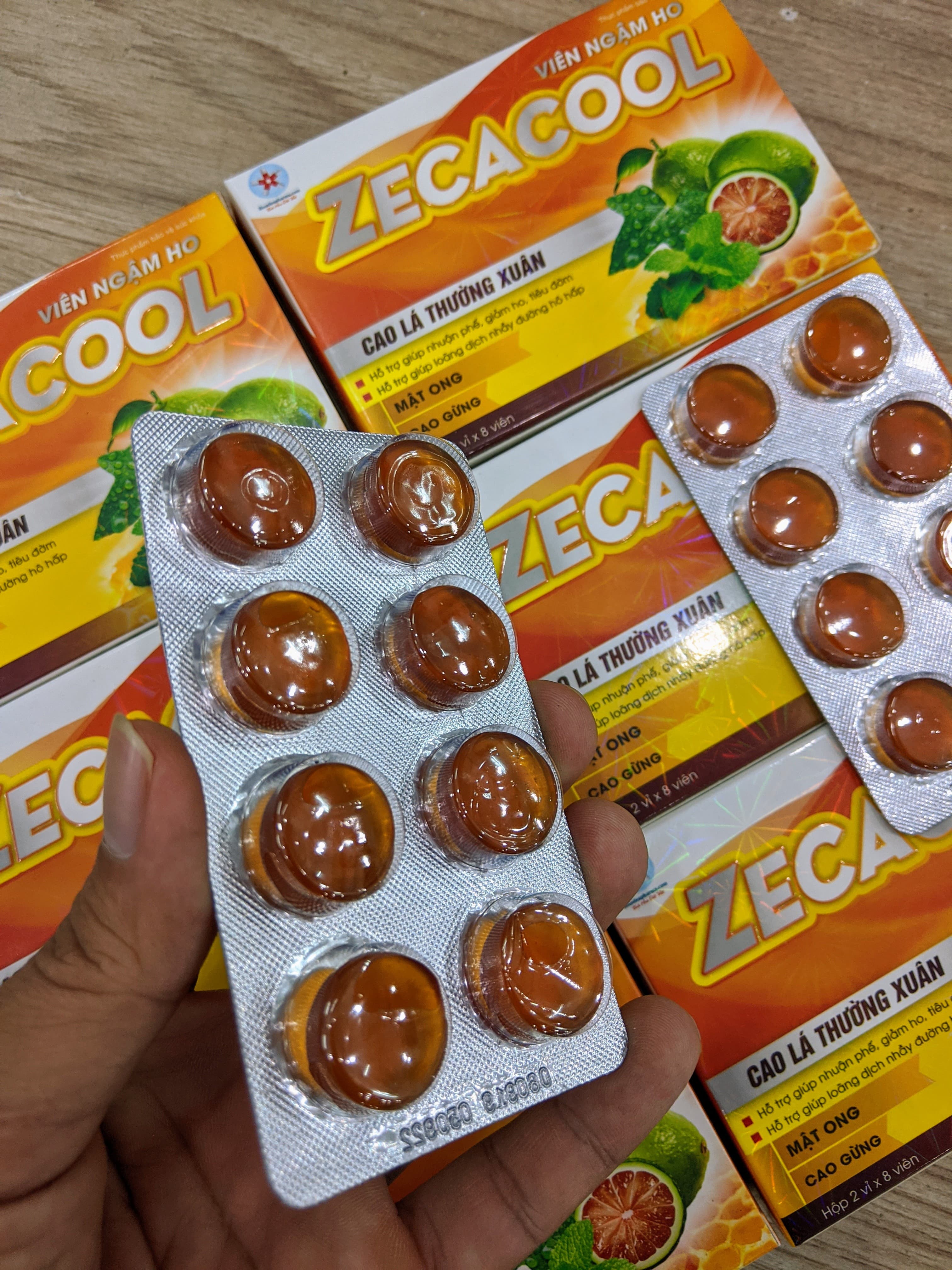Viên ngậm ho, đau họng ZECACOOL (hộp 40 viên) - Giảm viêm họng, bổ phế, giảm ho, tiêu đờm