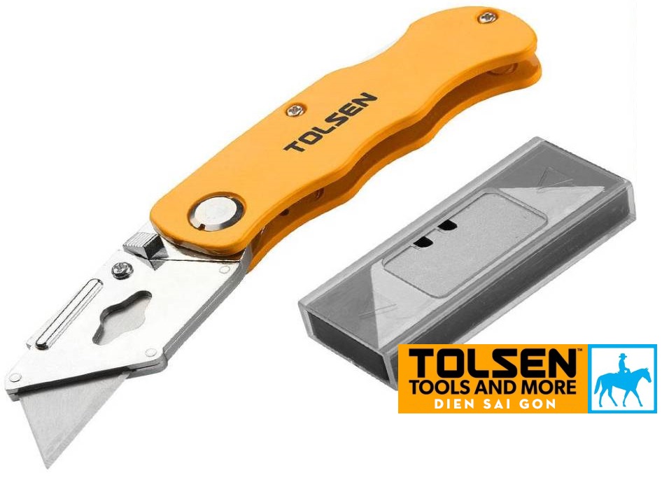 Dao rọc giấy xếp gọn du lịch kèm 5 lưỡi Tolsen 30007