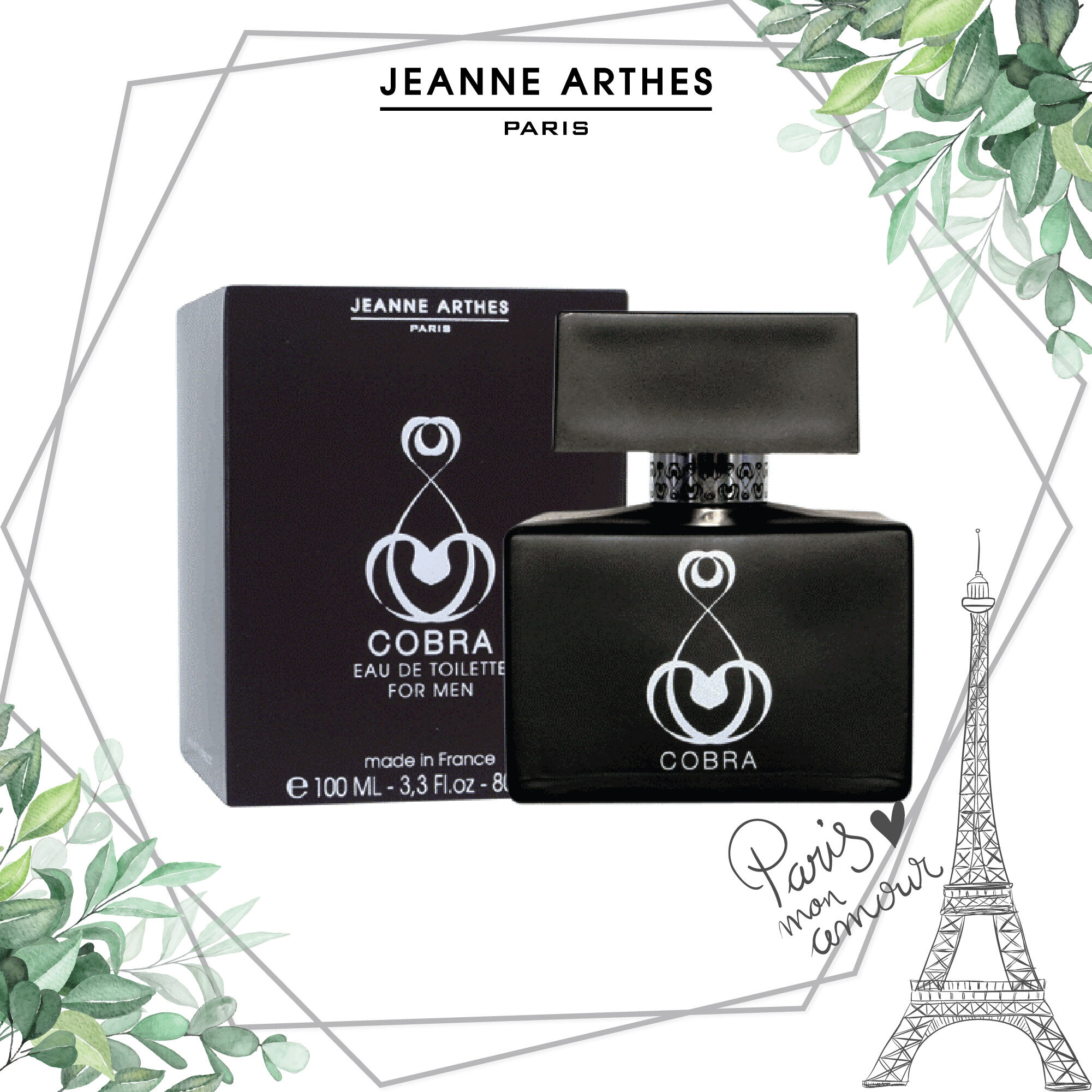 Nước hoa pháp jeanne arthes paris - cobra man edt 100ml