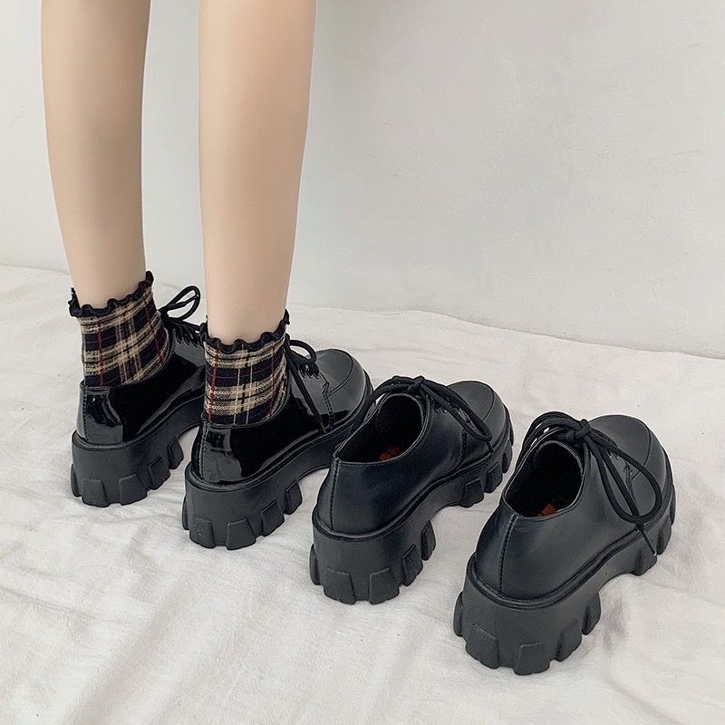 Boost Nữ Cổ Lửng Chất Da Vintage giày Hài Boots da mềm lót nỉ khóa sau cao cấp boost lửng thời trang đế 6 cm