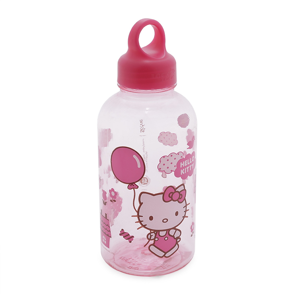 Bình nước bằng nhựa hello kitty balloons lock&lock - lkt624b - 530ml