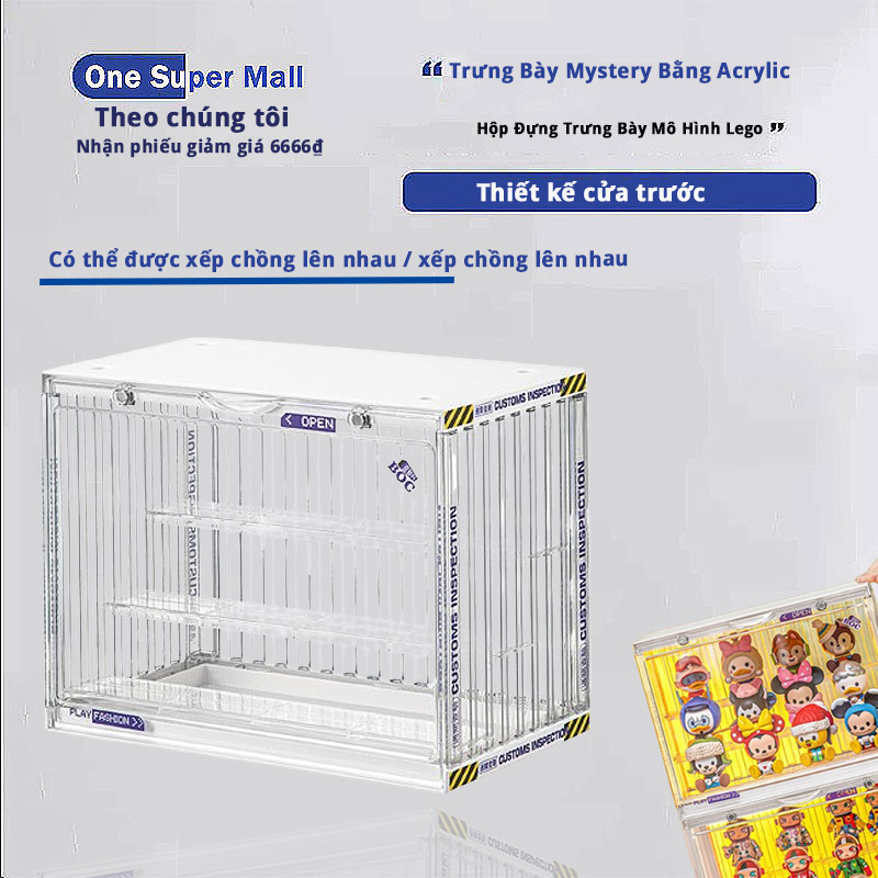 Hộp Đựng Trưng Bày Mô Hình Lego Trưng Bày Mystery Bằng Acrylic Chống bụi hiển thị hình hộp lưu trữ trên bàn hộp đồ chơi sưu tập trang trí hiển thị đứng hộp kính Acrylic