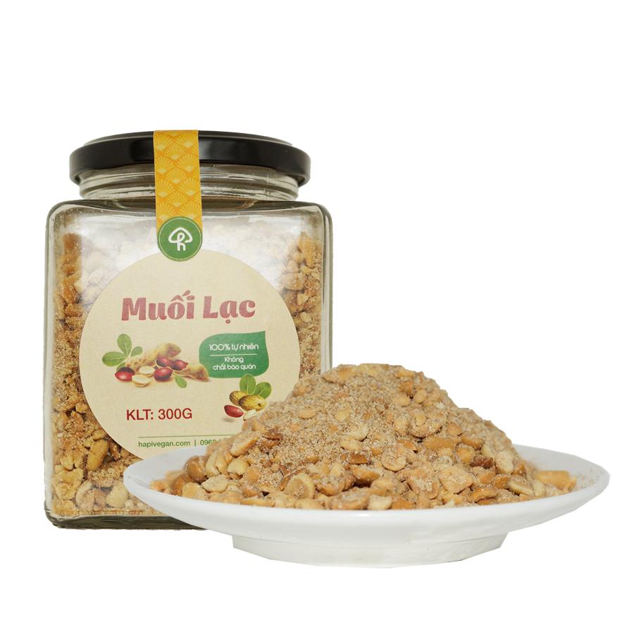 Muối lạc vừng truyền thống HAPI Vegan lọ 300g - Không mì chính, bảo quản