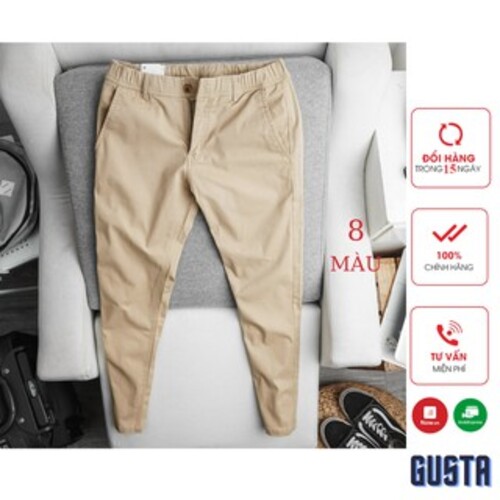Quần kaki nam hàn quốc, quần dài nam kaki co dãn không nhăn không phai dáng đứng- ka03 - gusta