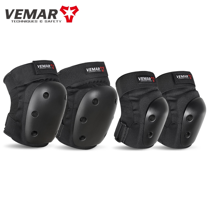 VEMAR 4 Pcs Set Elbow Brace Knee Pads Protection Motorcycle PP Shell