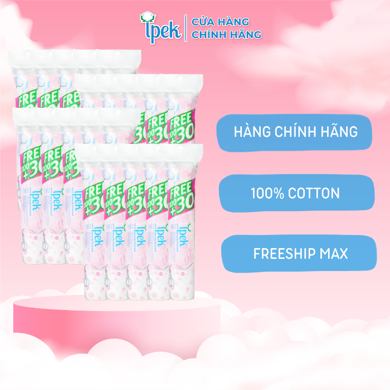 COMBO30 Bông tẩy trang IPEK Thổ Nhĩ Kỳ 120+30 miếng