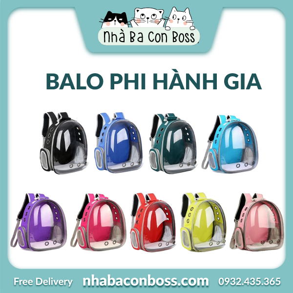 Balo phi hành gia cho chó mèo trong suốt