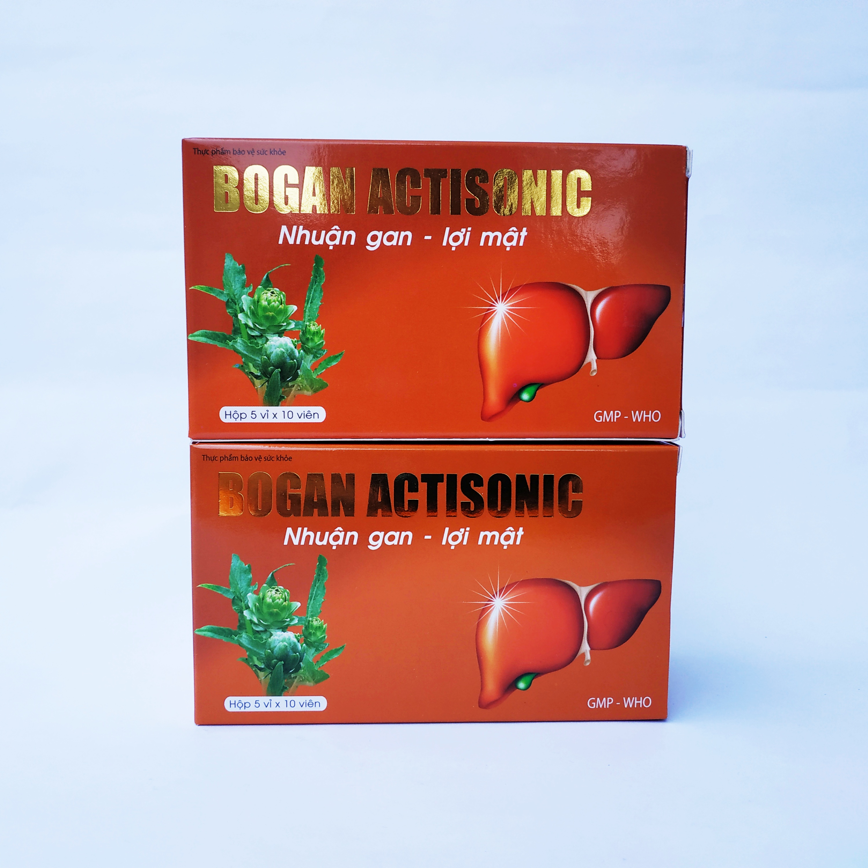 Combo 2 hộp viên uống bổ gan bogan actisonic - giúp nhuận gan, lợi mật, giải độc gan - boganic hộp 50 viên