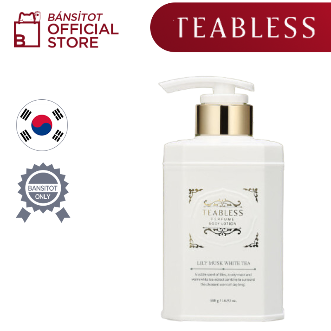 Sữa dưỡng thể hương nước hoa cho bé và gia đình TEABLESS Perfume Body Lotion Lily Musk White Tea 480g