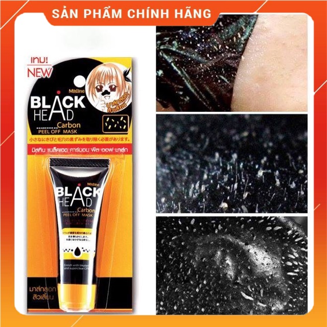 Gel lột mụn than mistine black head 10g lột sạch mụn cám , mụn đầu đen , sạch sâu và se khít chân lông hiệu quả