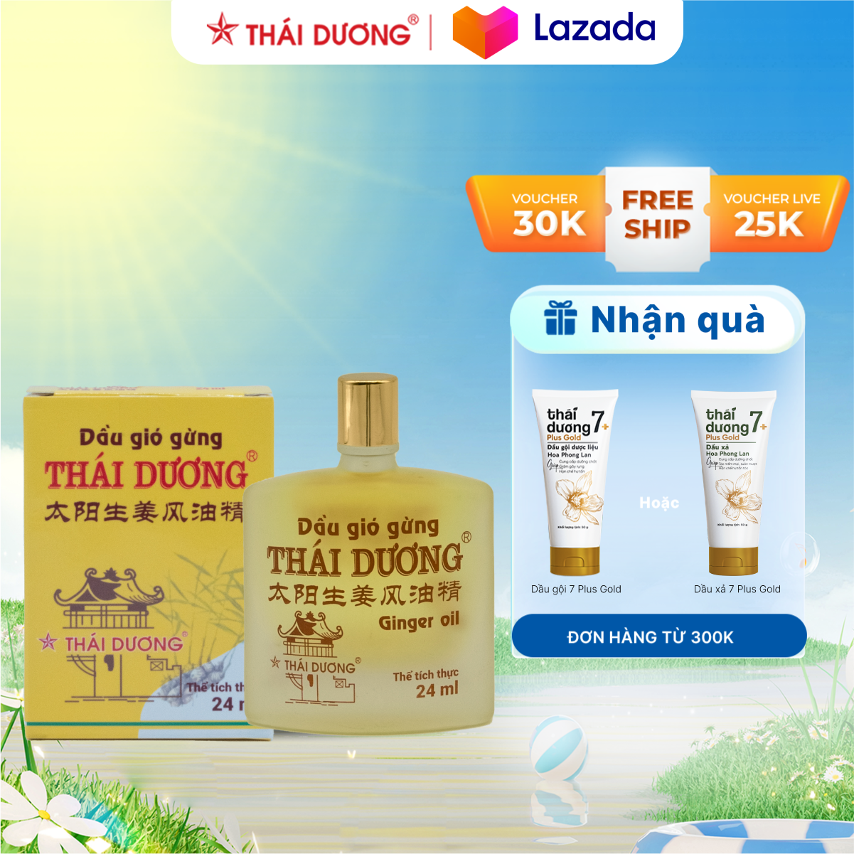 Dầu gừng Thái Dương 24ml - Sao Thái Dương