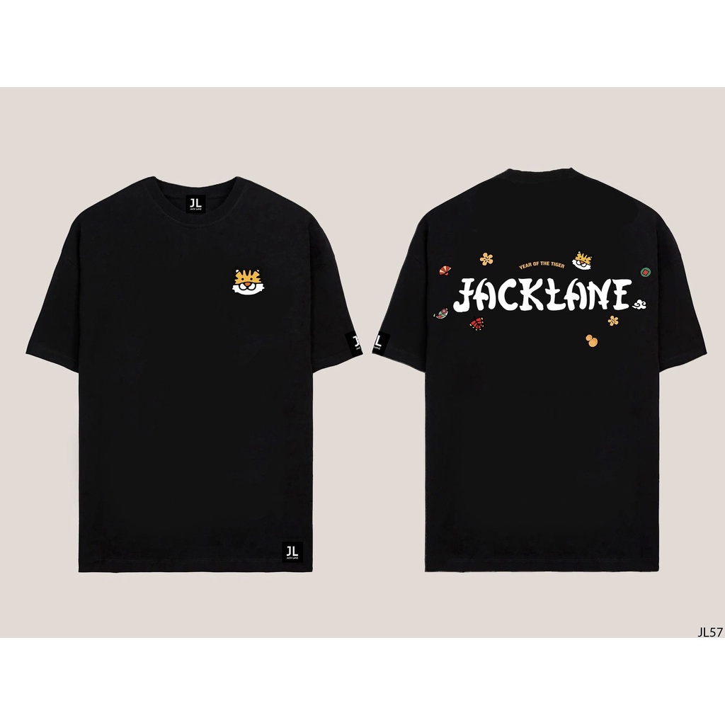 Áo Phông Oversize Year Of Tiger, Áo Phông Nam Tay Lỡ Cổ Tròn JACKLANE