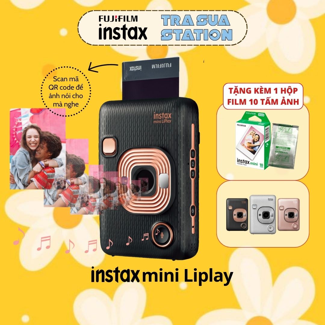 [HCM] FUJIFILM INSTAX MINI LiPLAY - MÁY ẢNH IN LẤY LIỀN 3 TRONG 1 - tặng 10 films - Bảo hành Chính hãng 1 năm