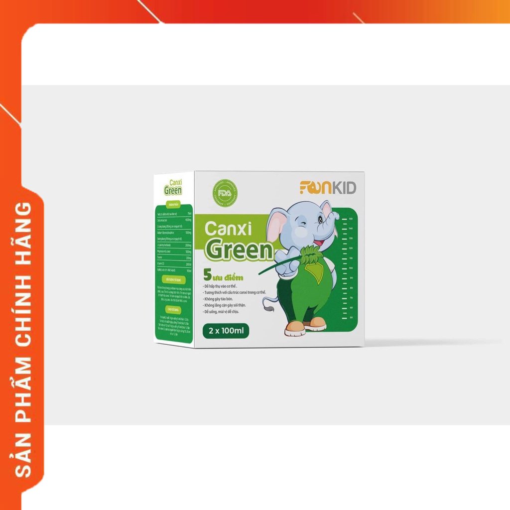 Siro canxi fankid 100ml chậm lớn ở trẻ thiếu canxi