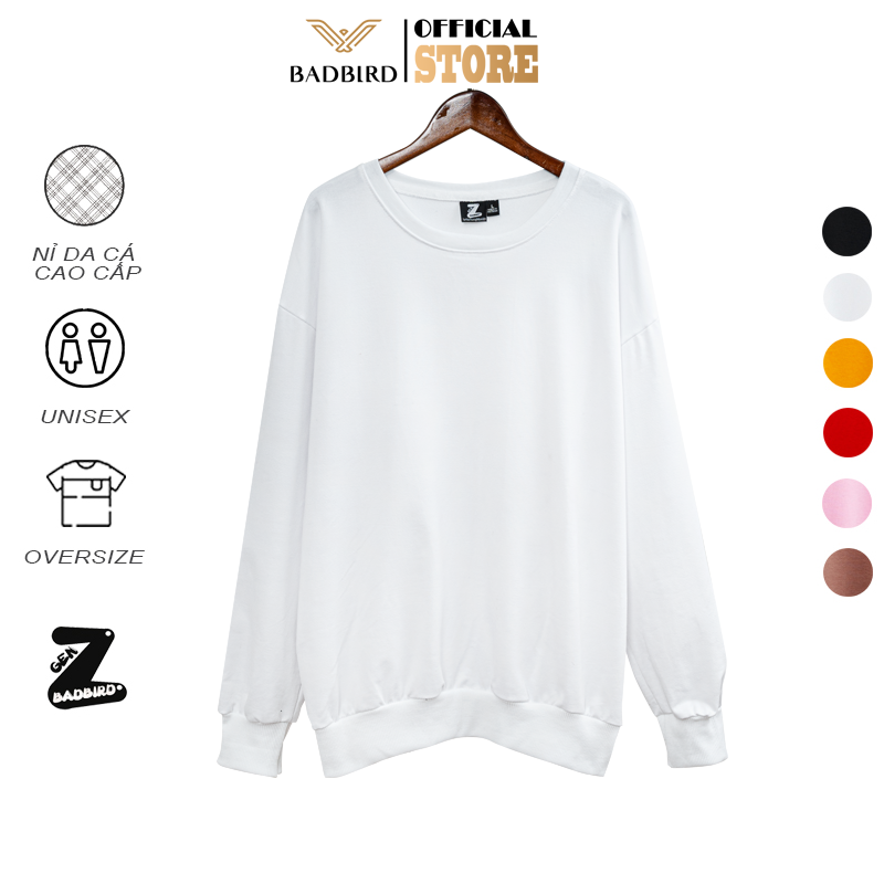 Áo Thun Dài Tay Unisex nam nữ form rộng Oversize, Sweater chất nỉ da cá cao cấp trơn basic, GENZ, Thương hiệu Việt