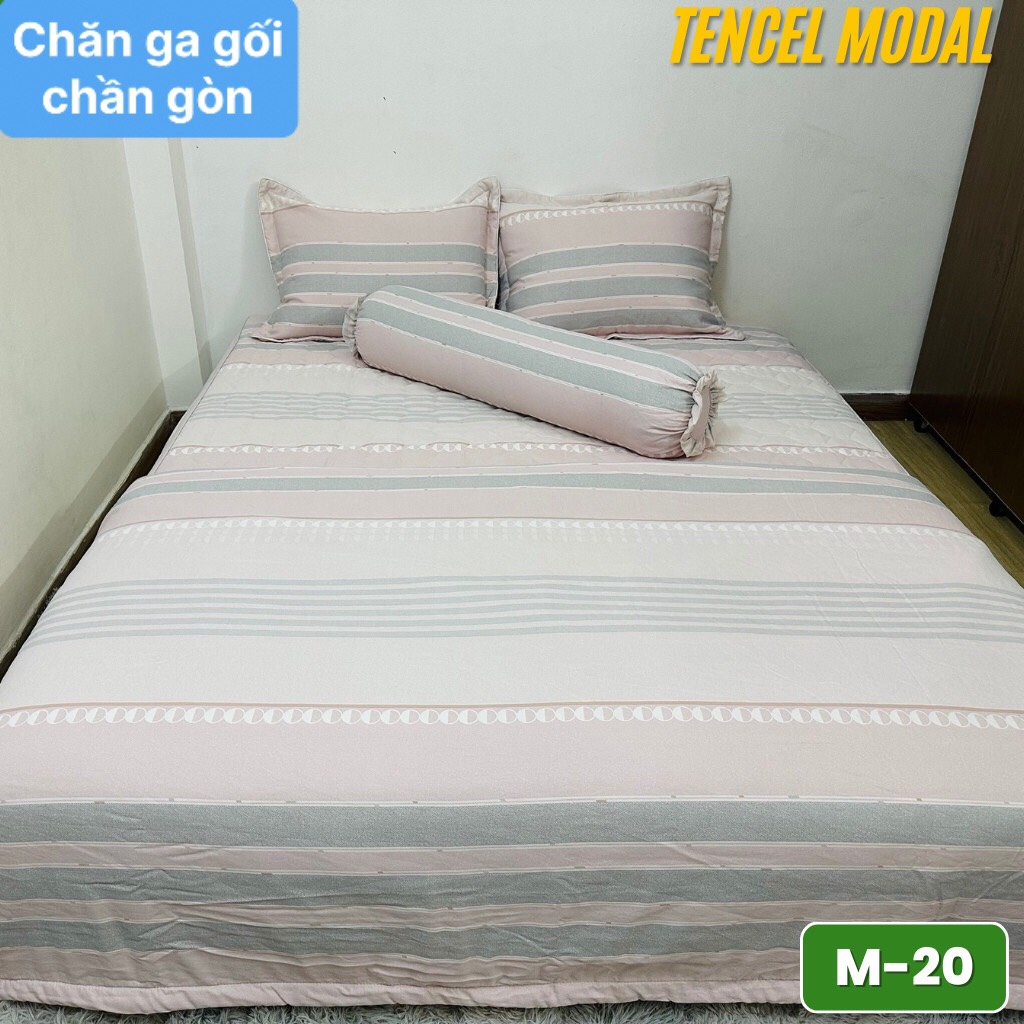[HCM]Bộ Chăn Ga Gối Tencel Modal Cao Cấp/ Chất Liệu Siêu Mềm Mịn Mát An Toàn Với Mọi Làn Da."