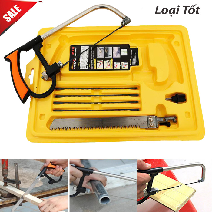 Bộ Cưa Cầm Tay Mini, Bộ Cưa Đa Năng 6 Lưỡi Đa Năng Cưa Thủy Tinh, Gạch Men, Gỗ, Kim Loại... Độ Bền Cao