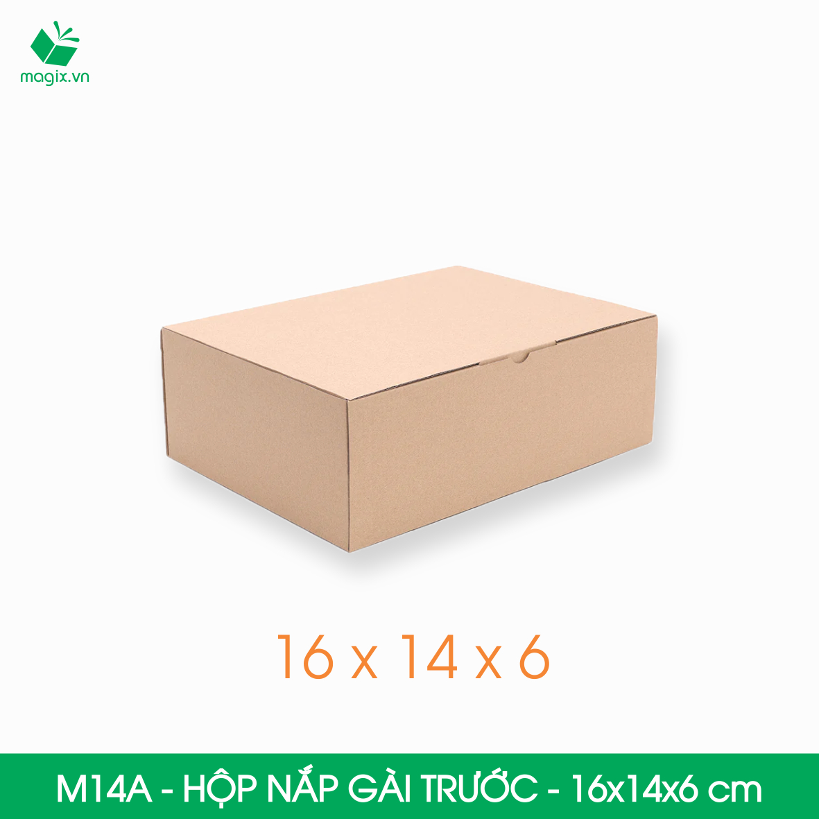 M14a - 16x14x6 cm - 100 thùng hộp carton nắp gài đóng hàng