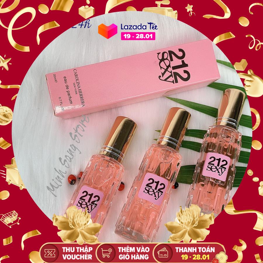 COMBO 3 CHAI NƯỚC HOA NỮ 212 SEXY CHIẾT PHÁP CAO CẤP 20ML LƯU HƯƠNG 6-8 TIẾNG